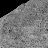 A region near Samhain catena, this was taken during Dawn's lowest orbit – one of the closest views we have of Ceres' surface.